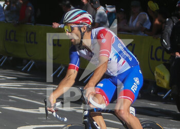 2022-07-14 - Thibault Pinot of Groupama - FDJ during the Tour de France 2022, cycling race stage 12, Briançon - Alpe d'Huez (165,5 Km) on July 14, 2022 in Huez, France - CYCLING - TOUR DE FRANCE 2022 - STAGE 12 - TOUR DE FRANCE - CYCLING