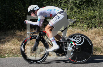 2022-07-23 - Tadej Pogacar of UAE Team Emirates during the Tour de France 2022, cycling race stage 20, time trial, Lacapelle-Marival - Rocamadour (40,7 Km) on July 23, 2022 in Rocamadour, France - CYCLING - TOUR DE FRANCE 2022 - STAGE 20 - TOUR DE FRANCE - CYCLING