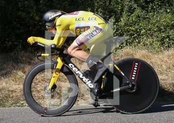 2022-07-23 - Jonas Vingegaard of Jumbo - Visma during the Tour de France 2022, cycling race stage 20, time trial, Lacapelle-Marival - Rocamadour (40,7 Km) on July 23, 2022 in Rocamadour, France - CYCLING - TOUR DE FRANCE 2022 - STAGE 20 - TOUR DE FRANCE - CYCLING