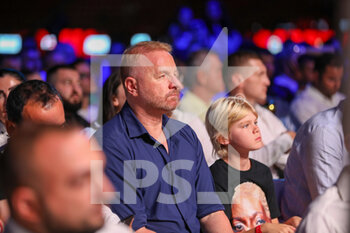 2022-08-25 - Igli Tare Ds of Ss Lazio during the boxing match between Florian Marku and Miguel parra for WBC welter weight silver interim, on August 25, 2022 at Air Albania Stadium in Tirana. Photo Nderim KACELI /Kristi Mukollari - 2022 WBC SILVER WELTERWEIGHT TITLE - FLORIA MARKU VS MIGUEL PARRA RAMIREZ - BOXING - CONTACT