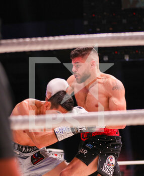 2022-08-25 - Florian Marku  on the right during the boxing match between Florian Marku and Miguel parra for WBC welter weight silver interim, on August 25, 2022 at Air Albania Stadium in Tirana. Photo Nderim KACELI /Kristi Mukollari - 2022 WBC SILVER WELTERWEIGHT TITLE - FLORIA MARKU VS MIGUEL PARRA RAMIREZ - BOXING - CONTACT