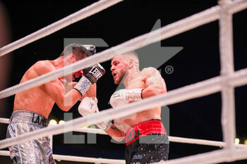 25/08/2022 - Florian Marku right  during the boxing match between Florian Marku and Miguel parra for WBC welter weight silver interim, on August 25, 2022 at Air Albania Stadium in Tirana. Photo Nderim KACELI /Kristi Mukollari - 2022 WBC SILVER WELTERWEIGHT TITLE - FLORIA MARKU VS MIGUEL PARRA RAMIREZ - BOXE - CONTATTO