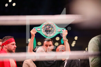 2022-08-25 - WBC champion belt during the boxing match between Florian Marku and Miguel parra for WBC welter weight silver interim, on August 25, 2022 at Air Albania Stadium in Tirana. Photo Nderim KACELI /Kristi Mukollari - 2022 WBC SILVER WELTERWEIGHT TITLE - FLORIA MARKU VS MIGUEL PARRA RAMIREZ - BOXING - CONTACT