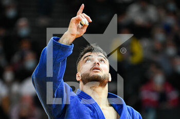 2022-02-05 - Men's -73 kg, Fabio Basile of Italy competes and celebrates during the Paris Grand Slam 2022, IJF World Judo Tour on February 5, 2022 at Accor Arena in Paris, France - PARIS GRAND SLAM 2022, IJF WORLD JUDO TOUR - JUDO - CONTACT