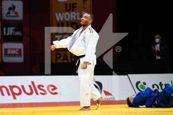 2022-02-05 - Men's -66 kg, Daikii Bouba of France celebrates during the Paris Grand Slam 2022, IJF World Judo Tour on February 5, 2022 at Accor Arena in Paris, France - PARIS GRAND SLAM 2022, IJF WORLD JUDO TOUR - JUDO - CONTACT