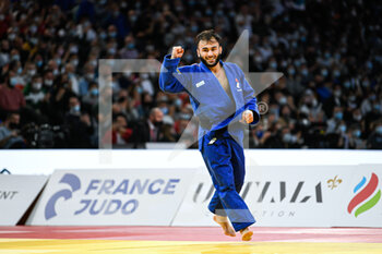 2022-02-05 - Mens's -60 kg, Luka Mkheidze of France (bronze medal) competes and celebrates his victory during the Paris Grand Slam 2022, IJF World Judo Tour on February 5, 2022 at Accor Arena in Paris, France - PARIS GRAND SLAM 2022, IJF WORLD JUDO TOUR - JUDO - CONTACT