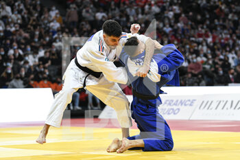 2022-02-05 - Men's -73 kg, Benjamin Axus of France and Fabio Basile of Italy compete during the bronze medal contest of the Paris Grand Slam 2022, IJF World Judo Tour on February 5, 2022 at Accor Arena in Paris, France - PARIS GRAND SLAM 2022, IJF WORLD JUDO TOUR - JUDO - CONTACT