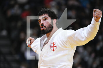 2022-02-06 - Men's -81 kg, Tato Grigalashvili of Georgia celebrates during the Paris Grand Slam 2022, IJF World Judo Tour on February 6, 2022 at Accor Arena in Paris, France - PARIS GRAND SLAM 2022, IJF WORLD JUDO TOUR  - JUDO - CONTACT