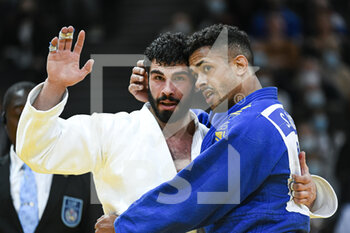 2022-02-06 - Men's -81 kg, Sami Chouchi (right) of Belgium and Tato Grigalashvili of Georgia compete during the Paris Grand Slam 2022, IJF World Judo Tour on February 6, 2022 at Accor Arena in Paris, France - PARIS GRAND SLAM 2022, IJF WORLD JUDO TOUR  - JUDO - CONTACT