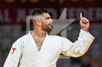 2022-02-06 - Men's -100 kg, Peter Paltchik of Israel competes and celebrates during the Paris Grand Slam 2022, IJF World Judo Tour on February 6, 2022 at Accor Arena in Paris, France - PARIS GRAND SLAM 2022, IJF WORLD JUDO TOUR  - JUDO - CONTACT