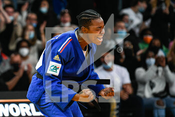 2022-02-06 - Women's -78 kg, Audrey Tcheumeo of France competes and celebrates during the Paris Grand Slam 2022, IJF World Judo Tour on February 6, 2022 at Accor Arena in Paris, France - PARIS GRAND SLAM 2022, IJF WORLD JUDO TOUR  - JUDO - CONTACT