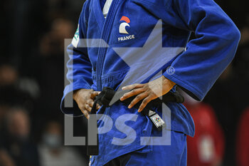 2022-02-06 - Illustration picture shows a judoka/judo (French) fighter with a black belt back on his blue judogi/kimono during the Paris Grand Slam 2022, IJF World Judo Tour on February 6, 2022 at Accor Arena in Paris, France - PARIS GRAND SLAM 2022, IJF WORLD JUDO TOUR  - JUDO - CONTACT