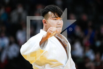 2022-02-06 - Men's +100 kg, Tsetsentsengel Odkhuu of Mongolia competes and celebrates during the Paris Grand Slam 2022, IJF World Judo Tour on February 6, 2022 at Accor Arena in Paris, France - PARIS GRAND SLAM 2022, IJF WORLD JUDO TOUR  - JUDO - CONTACT