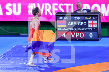 29/06/2022 - Suren Aghajanyan (ARM)  GR 60kg exultation - U20 EUROPEAN CHAMPIONSHIPS  - LOTTA - CONTATTO