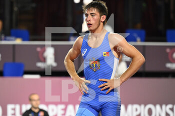 03/07/2022 - Dzhabrail GADZHIEV (AZE) vs Gheorghi CARA (MDA)during the Final of Greco-Roman Freestyle 74kg U20 European Championships at PalaPellicone - Fijlkam, 3th July 2022, Rome, Italy - U20 EUROPEAN CHAMPIONSHIPS - LOTTA - CONTATTO