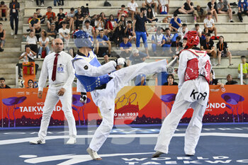 2022-06-03 - Cesar RODRIGUEZ (MEX) vs Jun JANG (KOR) during R16 round of World Taekwondo Grand Prix at Foro Italico, Nicola Pietrangeli Stadium, 3th June 2022, Rome, Italy. - 2022 WORLD TAEKWONDO ROMA GRAND PRIX (DAY1) - TAEKWONDO - CONTACT