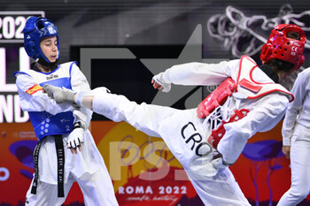 05/06/2022 - Adriana CEREZO IGLESIAS (ESP) wins the -49Kg final against Bruna DUVANCIC (CRO) in the World Taekwondo Grand Prix at the Foro Italico, Nicola Pietrangeli Stadium, 5 June 2022, Rome, Italy. - 20222 WORLD TAEKWONDO ROMA GRAND PRIX (DAY3) - TAEKWONDO - CONTATTO