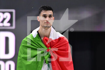 05/06/2022 - Simone ALESSIO (ITA) during the award ceremony -80Kg of World Taekwondo Grand Prix at Foro Italico, Nicola Pietrangeli Stadium, 5th June 2022, Rome, Italy. - 20222 WORLD TAEKWONDO ROMA GRAND PRIX (DAY3) - TAEKWONDO - CONTATTO
