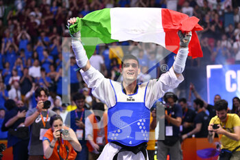 2022-06-05 - Simone ALESSIO (ITA) win the final -80Kg of World Taekwondo Grand Prix at Foro Italico, Nicola Pietrangeli Stadium, 5th June 2022, Rome, Italy. - 20222 WORLD TAEKWONDO ROMA GRAND PRIX (DAY3) - TAEKWONDO - CONTACT