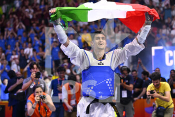 05/06/2022 - Simone ALESSIO (ITA) win the final -80Kg of World Taekwondo Grand Prix at Foro Italico, Nicola Pietrangeli Stadium, 5th June 2022, Rome, Italy. - 20222 WORLD TAEKWONDO ROMA GRAND PRIX (DAY3) - TAEKWONDO - CONTATTO