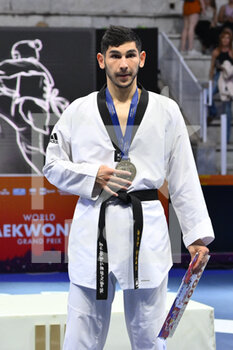 05/06/2022 - Shukhrat SALAEV (UZB)  during the award ceremony -80Kg of World Taekwondo Grand Prix at Foro Italico, Nicola Pietrangeli Stadium, 5th June 2022, Rome, Italy. - 20222 WORLD TAEKWONDO ROMA GRAND PRIX (DAY3) - TAEKWONDO - CONTATTO