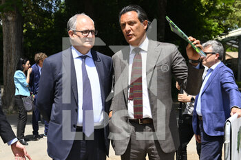 17/05/2022 - Roberto Gualtieri Mayor of Rome and Diego Nepi Molineris General Manager Sport e Salute S.p.A. during the press conference for the presentation of the 89° CSIO di Roma Piazza di Siena - Master d'Inzeo, 17 May 2022, Piazza di Siena, Rome, Italy. - PRESS CONFERENCE 89TH CSIO ROME PIAZZA DI SIENA - INTERNAZIONALI - EQUITAZIONE