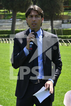 2022-05-17 - Alessandro Onorato councillor of rome tourism major events and sport during the press conference for the presentation of the 89° CSIO di Roma Piazza di Siena - Master d'Inzeo, 17 May 2022, Piazza di Siena, Rome, Italy. - PRESS CONFERENCE 89TH CSIO ROME PIAZZA DI SIENA - INTERNATIONALS - EQUESTRIAN