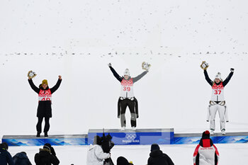 05/02/2022 - Katharina Althaus (GER) Silver Medal, Ursa Bogataj (SLO) Gold Medal, Nika Kriznar (SLO) Bronze Medal during the Olympic Winter Games Beijing 2022, Ski Jumping, Women's Normal Hill Individual on February 5, 2022 at Genting Snow Park in Zhangjiakou, Hebei Province of China - OLYMPIC WINTER GAMES BEIJING 2022, FEBRUARY 05 - OLIMPIADI INVERNALI BEIJING 2022 - GIOCHI OLIMPICI