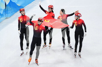 05/02/2022 - Team China, Gold Medal during the Olympic Winter Games Beijing 2022, Short Track Speed Skating, Mixed Team Relay on February 5, 2022 at National Speed Skating Oval in Beijing, China - OLYMPIC WINTER GAMES BEIJING 2022, FEBRUARY 05 - OLIMPIADI INVERNALI BEIJING 2022 - GIOCHI OLIMPICI