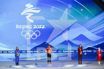 2022-02-06 - Podium, Francesca Lollobrigida (ITA) Silver Medal, Irene Schouten (NED) Gold Medal, Isabelle Weidemann (CAN) Bronze Medal during the Olympic Winter Games Beijing 2022, Speed Skating Women's 3000m on February 6, 2022 at National Speed Skating Oval in Beijing, China - OLYMPIC WINTER GAMES BEIJING 2022, FEBRUARY 06 - OLYMPIC WINTER GAMES BEIJING 2022 - OLYMPIC GAMES