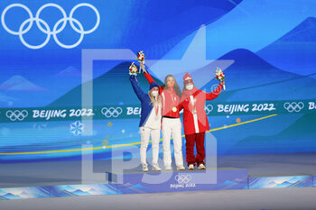 2022-02-08 - Tess Ledeux (FRA) Silver Medal, Ailing Eileen Gu (CHN) Gold Medal, Mathilde Gremaud (SUI) Bronze Medal during the Olympic Winter Games Beijing 2022, Freestyle Skiing, Women's Freeski Big Air on February 8, 2022 in Beijing, China - OLYMPIC WINTER GAMES BEIJING 2022, FEBRUARY 08 - OLYMPIC WINTER GAMES BEIJING 2022 - OLYMPIC GAMES