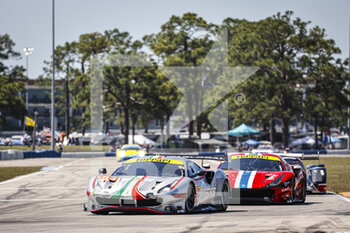 2022-03-18 - 54 FLOHR Thomas (swi), CASTELLACCI Francesco (ita), CASSIDY Nick (nzl), AF Corse, Ferrari 488 GTE EVO, action during the 1000 Miles of Sebring, 1st round of the 2022 FIA World Endurance Championship on the Sebring International Raceway from March 16 to 18, in Sebring, Florida, United States of America - 1000 MILES OF SEBRING, 1ST ROUND OF THE 2022 FIA WORLD ENDURANCE CHAMPIONSHIP - ENDURANCE - MOTORS