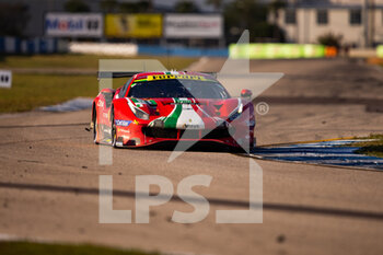 2022-03-18 - 51 PIER GUIDI Alessandro (ita), CALADO James (gbr), AF Corse, Ferrari 488 GTE EVO, action during the 1000 Miles of Sebring, 1st round of the 2022 FIA World Endurance Championship on the Sebring International Raceway from March 16 to 18, in Sebring, Florida, United States of America - 1000 MILES OF SEBRING, 1ST ROUND OF THE 2022 FIA WORLD ENDURANCE CHAMPIONSHIP - ENDURANCE - MOTORS