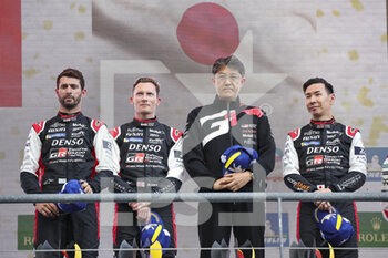 2022-05-07 - 07 CONWAY Mike (gbr), KOBAYASHI Kamui (jpn), LOPEZ Jose Maria (arg), Toyota Gazoo Racing, Toyota GR010 - Hybrid, podium, portrait during the 6 Hours of S,pa-Francorchamps 2022, 2nd round of the 2022 FIA World Endurance Championship on the Circuit de Spa-Francorchamps from May 5 to 7, 2022 in Francorchamps, Belgium - 6 HOURS OF SPA-FRANCORCHAMPS 2022, 2ND ROUND OF THE 2022 FIA WORLD ENDURANCE CHAMPIONSHIP - ENDURANCE - MOTORS