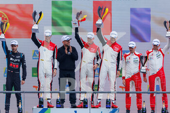 2022-05-07 - 83 PERRODO Francois (fra), NIELSEN Nicklas (dnl), ROVERA Alessio (ita), AF Corse, Oreca 07 - Gibson, podium, portrait during the 6 Hours of Spa-Francorchamps 2022, 2nd round of the 2022 FIA World Endurance Championship on the Circuit de Spa-Francorchamps from May 5 to 7, 2022 in Francorchamps, Belgium - 6 HOURS OF SPA-FRANCORCHAMPS 2022, 2ND ROUND OF THE 2022 FIA WORLD ENDURANCE CHAMPIONSHIP - ENDURANCE - MOTORS
