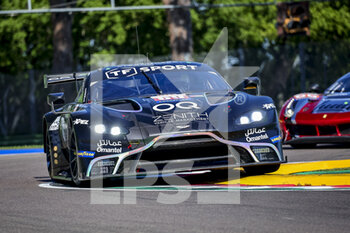 2022-05-12 - 69 AL HARTHY Ahmad (omn), DE HAAN Sam (gbr), SORENSEN Marco (dnk), Oman Racing avec TF Sport, Aston Martin Vantage AMR, action during the 4 Hours of Imola 2022, 2nd round of the 2022 European Le Mans Series on the Imola Circuit from May 12 to 15, in Imola, Italy - AUTO - ELMS - 4 HOURS OF IMOLA 2022 - ENDURANCE - MOTORS