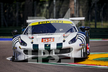 2022-05-12 - 55 CAMERON Ducan (gbr), GRIFFIN Matthew (irl), PEREL David (zaf), Spirit of Race, Ferrari 488 GTE, action during the 4 Hours of Imola 2022, 2nd round of the 2022 European Le Mans Series on the Imola Circuit from May 12 to 15, in Imola, Italy - AUTO - ELMS - 4 HOURS OF IMOLA 2022 - ENDURANCE - MOTORS