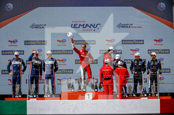 2022-05-15 - HABSBURG Ferdinand (aut), Prema Racing, Oreca 07 - Gibson, portrait Podium during the 4 Hours of Imola 2022, 2nd round of the 2022 European Le Mans Series on the Imola Circuit from May 12 to 15, in Imola, Italy - 4 HOURS OF IMOLA 2022, 2ND ROUND OF THE 2022 EUROPEAN LE MANS SERIES - ENDURANCE - MOTORS