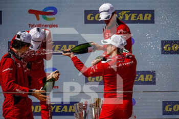 2022-05-15 - DELETRAZ Louis (swi), Prema Racing, Oreca 07 - Gibson, portrait Podium during the 4 Hours of Imola 2022, 2nd round of the 2022 European Le Mans Series on the Imola Circuit from May 12 to 15, in Imola, Italy - 4 HOURS OF IMOLA 2022, 2ND ROUND OF THE 2022 EUROPEAN LE MANS SERIES - ENDURANCE - MOTORS