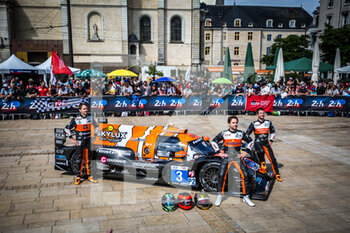2022-06-04 - 03 HORR Laurents (ger), GLORIEUX Jean (bel), COUGNAUD Alexandre (fra), DKR Engineering, Oreca 07 - Gibson, portrait during the Scrutineering of the 2022 24 Hours of Le Mans, 3rd round of the 2022 FIA World Endurance Championship, on the Circuit de la Sarthe, from June 3 to 4, 2022 in Le Mans, France - 24 HEURES DU MANS 2022 - SCRUTINEERING - ENDURANCE - MOTORS