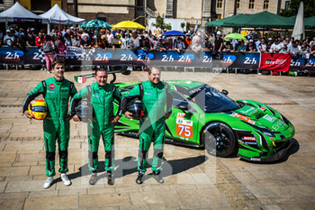 2022-06-04 - 75 EHRET Pierre (ger), HOOK Christian (bel), VARRONE Nicolas (arg), Iron Lynx, Ferrari 488 GTE Evo, portrait during the Scrutineering of the 2022 24 Hours of Le Mans, 3rd round of the 2022 FIA World Endurance Championship, on the Circuit de la Sarthe, from June 3 to 4, 2022 in Le Mans, France - 24 HEURES DU MANS 2022 - SCRUTINEERING - ENDURANCE - MOTORS