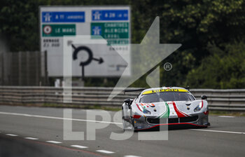 2022-06-05 - 54 FLOHR Thomas (swi), CASTELLACCI Francesco (ita), CASSIDY Nick (nzl), AF Corse, Ferrari 488 GTE EVO, action during the Test Day of the 2022 24 Hours of Le Mans, 3rd round of the 2022 FIA World Endurance Championship, on the Circuit de la Sarthe, on June 5, 2022 in Le Mans, France - 24 HEURES DU MANS 2022 - TEST DAY - ENDURANCE - MOTORS
