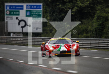 2022-06-05 - 52 MOLINA Miguel (spa), FUOCO Antonio (ita), RIGON David (ita), AF Corse, Ferrari 488 GTE EVO, action during the Test Day of the 2022 24 Hours of Le Mans, 3rd round of the 2022 FIA World Endurance Championship, on the Circuit de la Sarthe, on June 5, 2022 in Le Mans, France - 24 HEURES DU MANS 2022 - TEST DAY - ENDURANCE - MOTORS