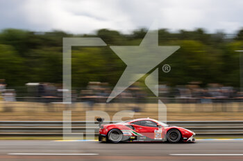 2022-06-05 - 21 MANN Simon (gbr), ULRICH Christoph (swi), VILANDER Toni (fin), AF Corse, Ferrari 488 GTE Evo, action during the Test Day of the 2022 24 Hours of Le Mans, 3rd round of the 2022 FIA World Endurance Championship, on the Circuit de la Sarthe, on June 5, 2022 in Le Mans, France - 24 HEURES DU MANS 2022 - TEST DAY - ENDURANCE - MOTORS