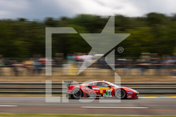 2022-06-05 - 51 PIER GUIDI Alessandro (ita), CALADO James (gbr), SERRA Daniel (bra), AF Corse, Ferrari 488 GTE EVO, action during the Test Day of the 2022 24 Hours of Le Mans, 3rd round of the 2022 FIA World Endurance Championship, on the Circuit de la Sarthe, on June 5, 2022 in Le Mans, France - 24 HEURES DU MANS 2022 - TEST DAY - ENDURANCE - MOTORS