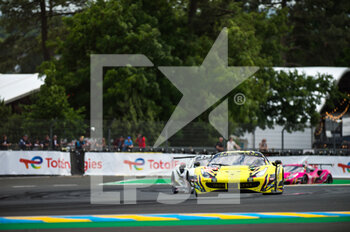 2022-06-08 - 60 SCHIAVONI Claudio (ita), BALZAN Alessandro (ita), GIANMARIA Raffaele (ita), IRON Lynx, Ferrari 488 GTE EVO, action during the free practices and qualifying sessions of the 2022 24 Hours of Le Mans, 3rd round of the 2022 FIA World Endurance Championship, on the Circuit de la Sarthe, from June 8 to 12, 2022 in Le Mans, France - 24 HEURES DU MANS 2022 - FREE PRACTICES AND QUALIFYING - ENDURANCE - MOTORS