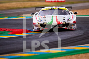 2022-06-08 - 54 FLOHR Thomas (swi), CASTELLACCI Francesco (ita), CASSIDY Nick (nzl), AF Corse, Ferrari 488 GTE EVO, action during the free practices and qualifying sessions of the 2022 24 Hours of Le Mans, 3rd round of the 2022 FIA World Endurance Championship, on the Circuit de la Sarthe, from June 8 to 12, 2022 in Le Mans, France - 24 HEURES DU MANS 2022 - FREE PRACTICES AND QUALIFYING - ENDURANCE - MOTORS