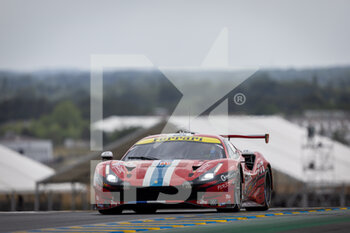 2022-06-09 - 71 DEZOTEUX Franck (fra), RAGUES Pierre (fra), AUBRY Gabriel (fra), Spirit of Race, Ferrari 488 GTE EVO, action during the free practices and qualifying sessions of the 2022 24 Hours of Le Mans, 3rd round of the 2022 FIA World Endurance Championship, on the Circuit de la Sarthe, from June 8 to 12, 2022 in Le Mans, France - 24 HEURES DU MANS 2022 - FREE PRACTICES AND QUALIFYING - PART 2 - ENDURANCE - MOTORS