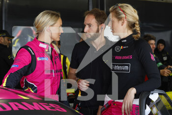 2022-06-09 - BOVY Sarah (bel), Iron DAMES, Ferrari 488 GTE EVO, portrait, GATTING Michelle (dnk), Iron DAMES, Ferrari 488 GTE EVO, portrait during the free practices and qualifying sessions of the 2022 24 Hours of Le Mans, 3rd round of the 2022 FIA World Endurance Championship, on the Circuit de la Sarthe, from June 8 to 12, 2022 in Le Mans, France - 24 HEURES DU MANS 2022 - FREE PRACTICES AND QUALIFYING - PART 2 - ENDURANCE - MOTORS