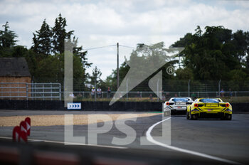 2022-06-09 - 60 SCHIAVONI Claudio (ita), BALZAN Alessandro (ita), GIANMARIA Raffaele (ita), IRON Lynx, Ferrari 488 GTE EVO, action, during the free practices and qualifying sessions of the 2022 24 Hours of Le Mans, 3rd round of the 2022 FIA World Endurance Championship, on the Circuit de la Sarthe, from June 8 to 12, 2022 in Le Mans, France - 24 HEURES DU MANS 2022 - FREE PRACTICES AND QUALIFYING - PART 2 - ENDURANCE - MOTORS